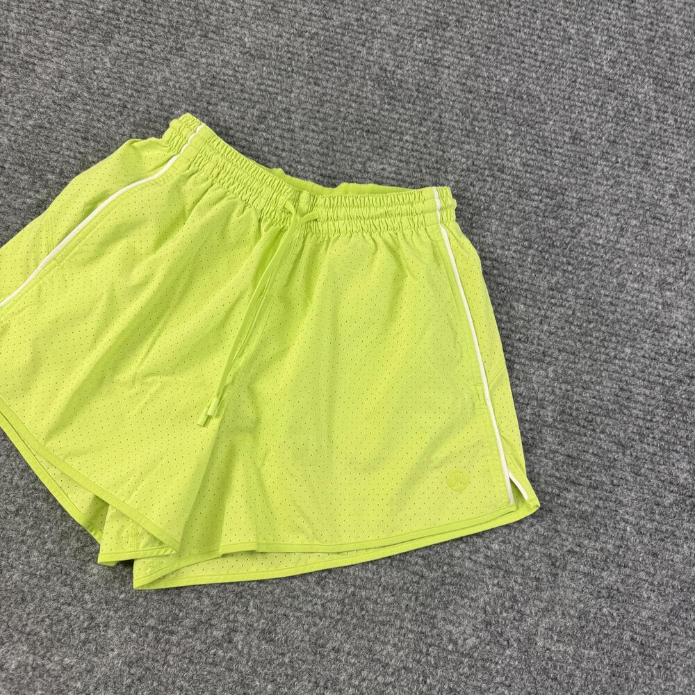 Lululemon Shorts Womens 2 Green Mesh Lined Running 3 In Inseam Neon Athletic - Picture 2 of 9